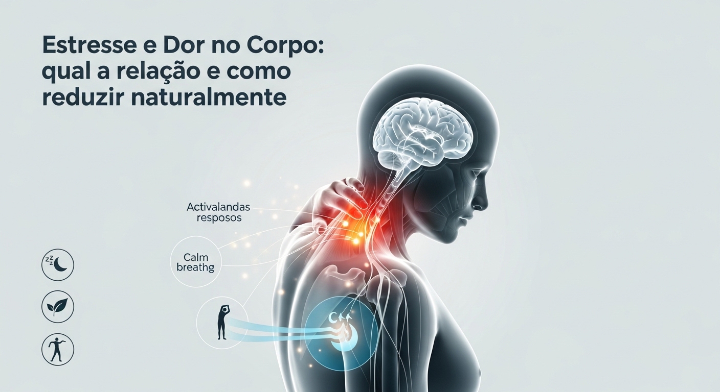 Ilustração mostrando tensão muscular relacionada ao estresse